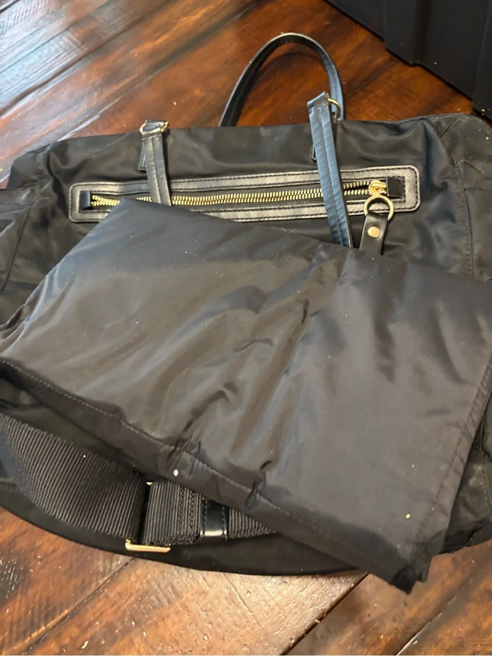 Tory Burch Black Nylon Diaper Bag